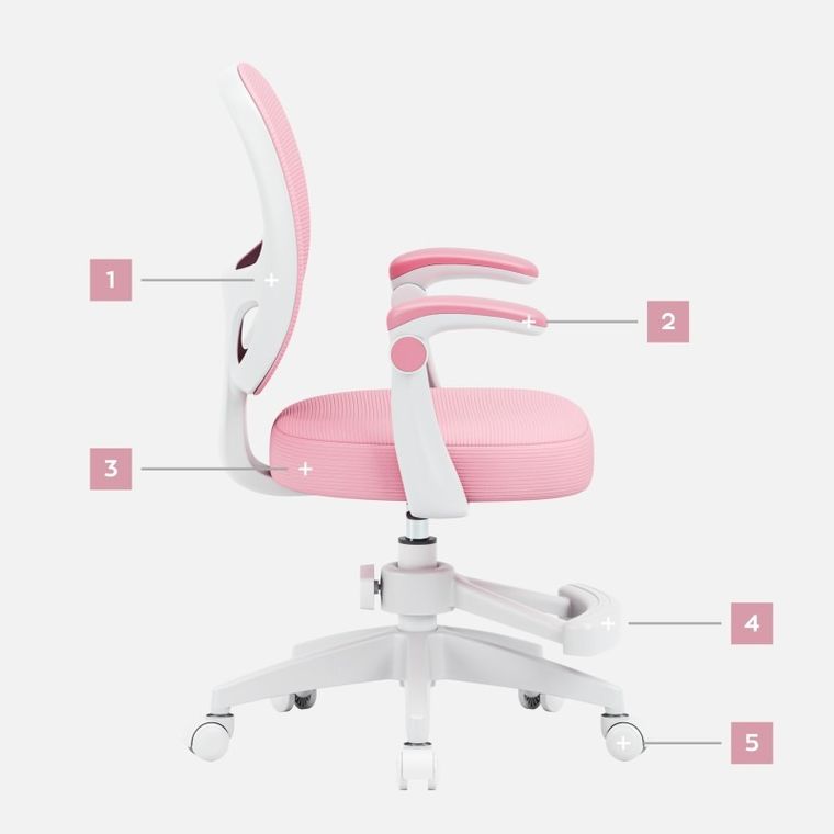 Mark Adler, Junior 3.1, fotel obrotowy dla dzieci, Pink