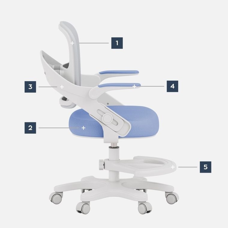 Mark Adler, Junior 4.3, fotel obrotowy dla dzieci, Blue-grey