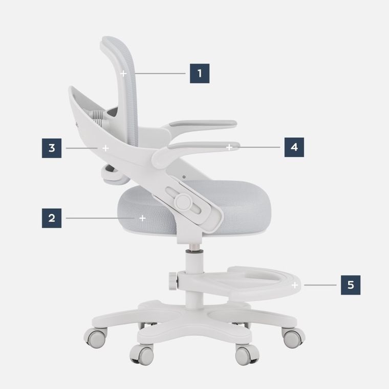 Mark Adler, Junior 4.3, fotel obrotowy dla dzieci, Grey