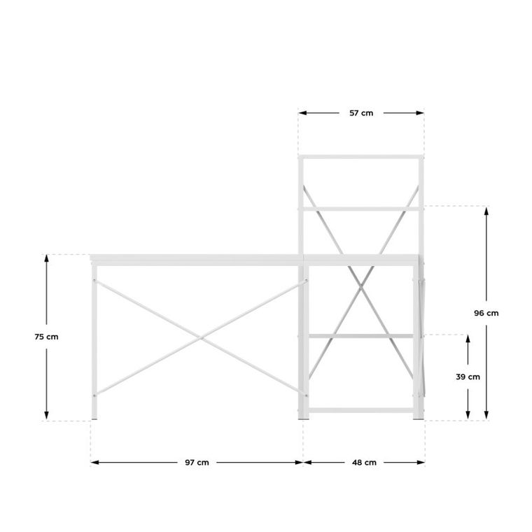 Mark Adler, Leader 5.9, biurko narożne, biały