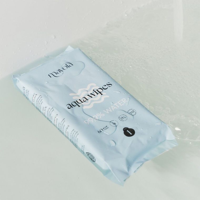 Mayola, chusteczki nawilżane, 99.9% wody i owies, 60 szt.