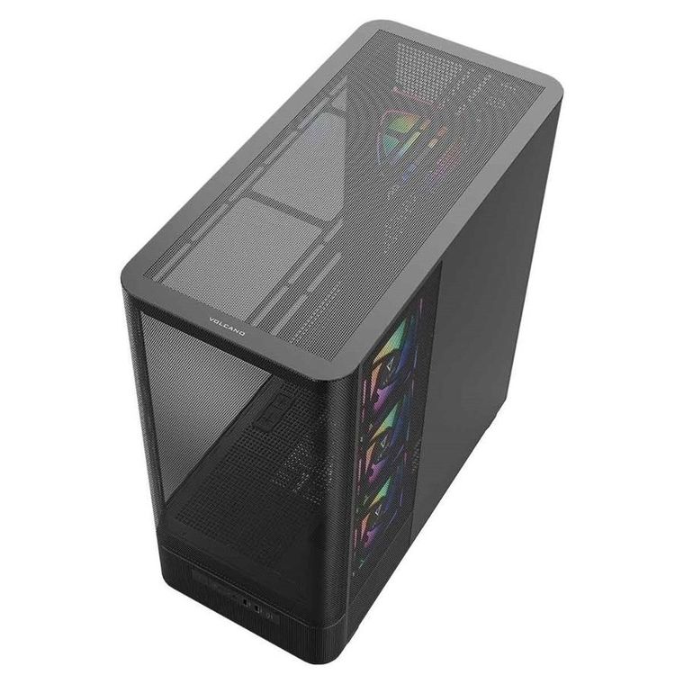 Modecom, Volcano, obudowa komputerowa, AQ400 ARGB MIDI, czarna