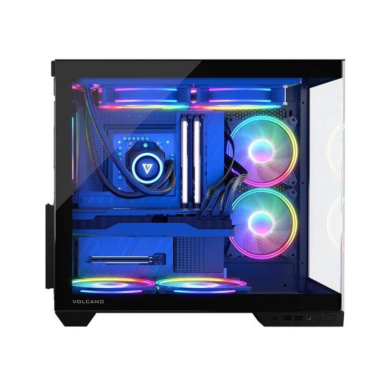 Modecom, Volcano Panorama APEX ARGB 7F Midi, obudowa komputerowa, szara