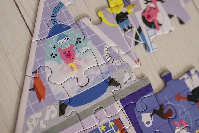 Mudpuppy, Dom na Marsie, puzzle konturowe, 100 elementów