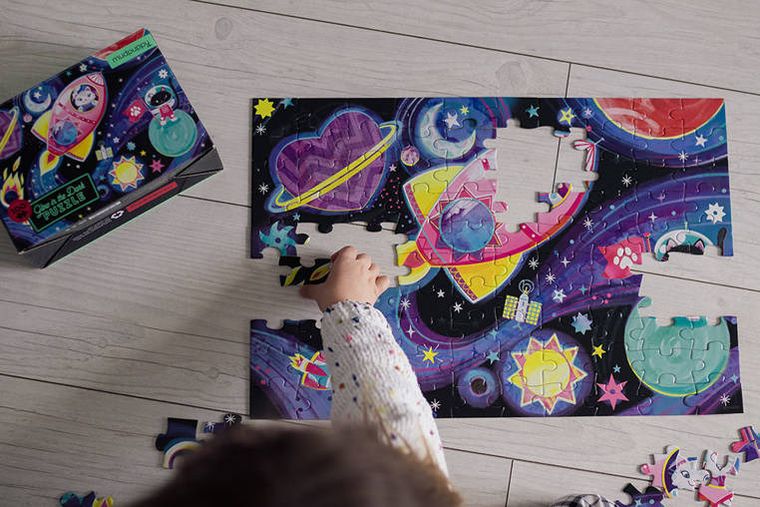 Mudpuppy, Kosmiczne marzenia, puzzle świecące w ciemności, 100 elementów