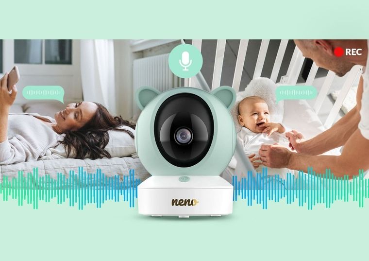 Neno, Ivo, obrotowa niania wideo z odbiornikiem, miętowa