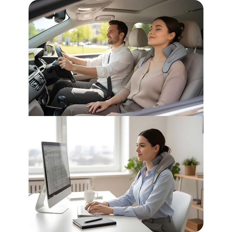 Neo-Sport, Shiatsu, masażer do szyi, karku, ogrzewany, 3 tryby, NS-505