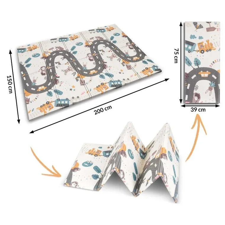 Nukido, mata piankowa, składana, 150-200-1 cm