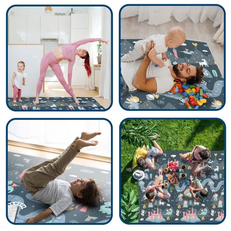 Nukido, mata piankowa, składana, 200-150-1 cm