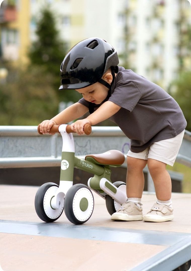 Nukido, rowerek biegowy dla dzieci, biało-zielony