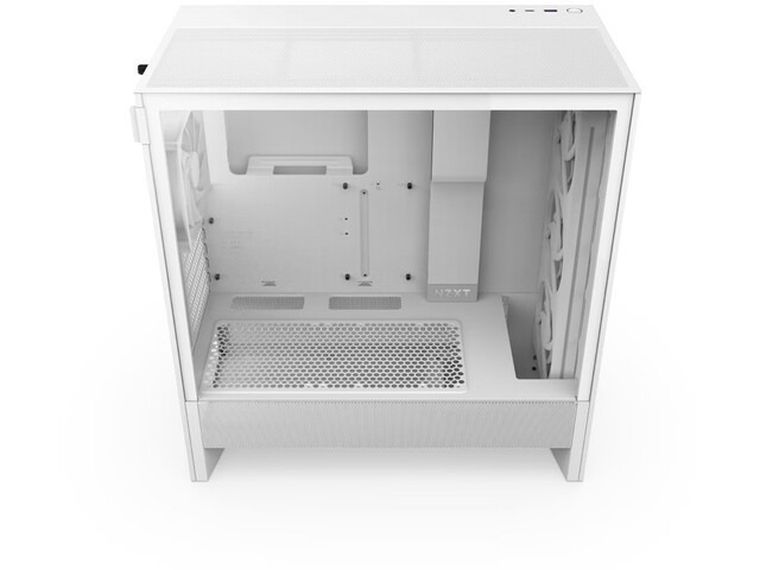 NZXT, H5 Flow, obudowa komputerowa, z oknem, RGB MIDI TOWER, biała