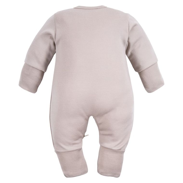 Pajac dziecięcy, wełna merino, beżowy, Eevi