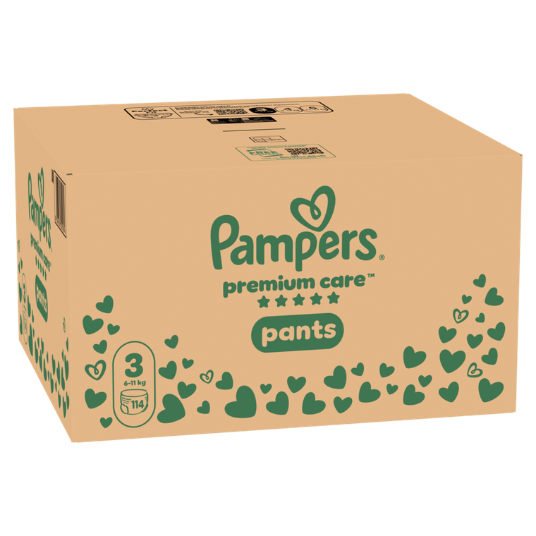 Pampers, Premium Care, pieluchomajtki, rozmiar 3, 6-11kg, 114 szt.