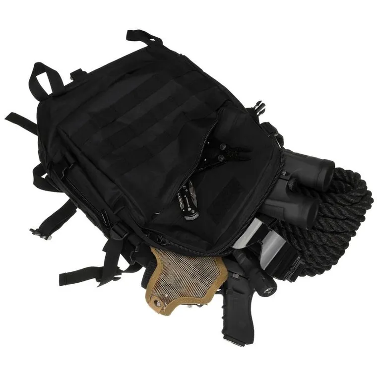 Peterson, plecak militarny, 3-komorowy, czarny