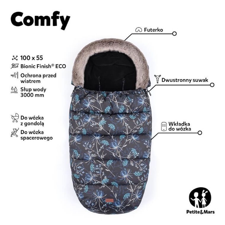 Petite&Mars, Comfy, śpiworek zimowy, 4w1, elegant caramel