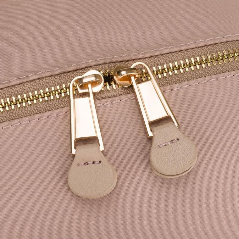 Plecak miejski, różowy, skóra ekologiczna, Peterson