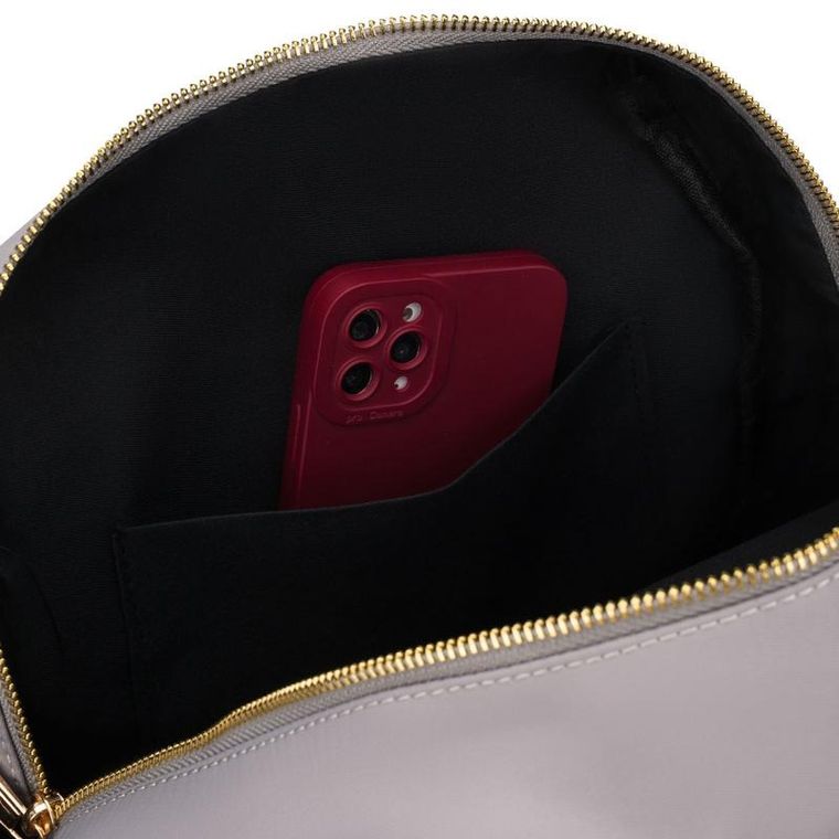 Plecak miejski, szary, skóra ekologiczna, Peterson