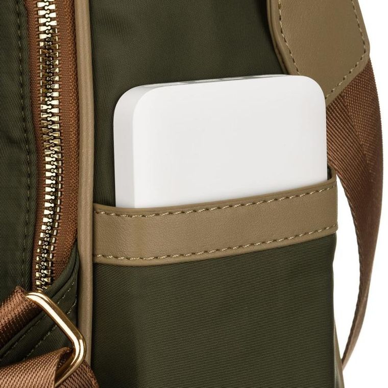 Plecak miejski, zielony, skóra ekologiczna, Peterson