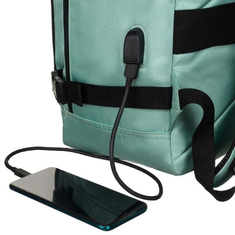 Plecak podróżny, bagaż podręczny do samolotu, turkusowy, Peterson