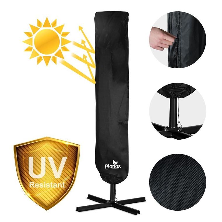Plonos, parasol ogrodowy składany, 8 segmentowy 350 cm z pokrowcem
