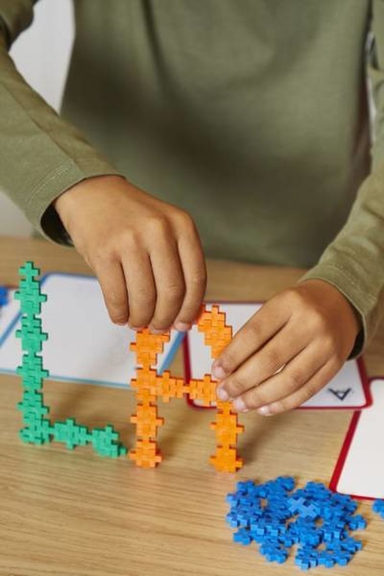 Plus-Plus, Learn to build, ABC 123, mini klocki, mix, 2000 szt., zestaw z płytkami i kartami pracy