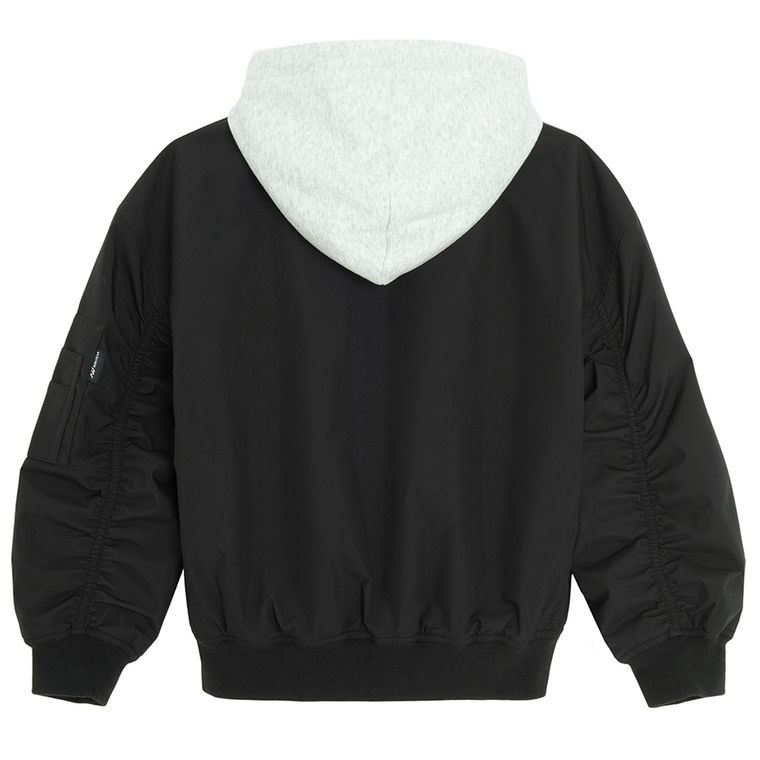 Przejściowa kurtka bomberka unisex z odpinanym kapturem NOWEAR