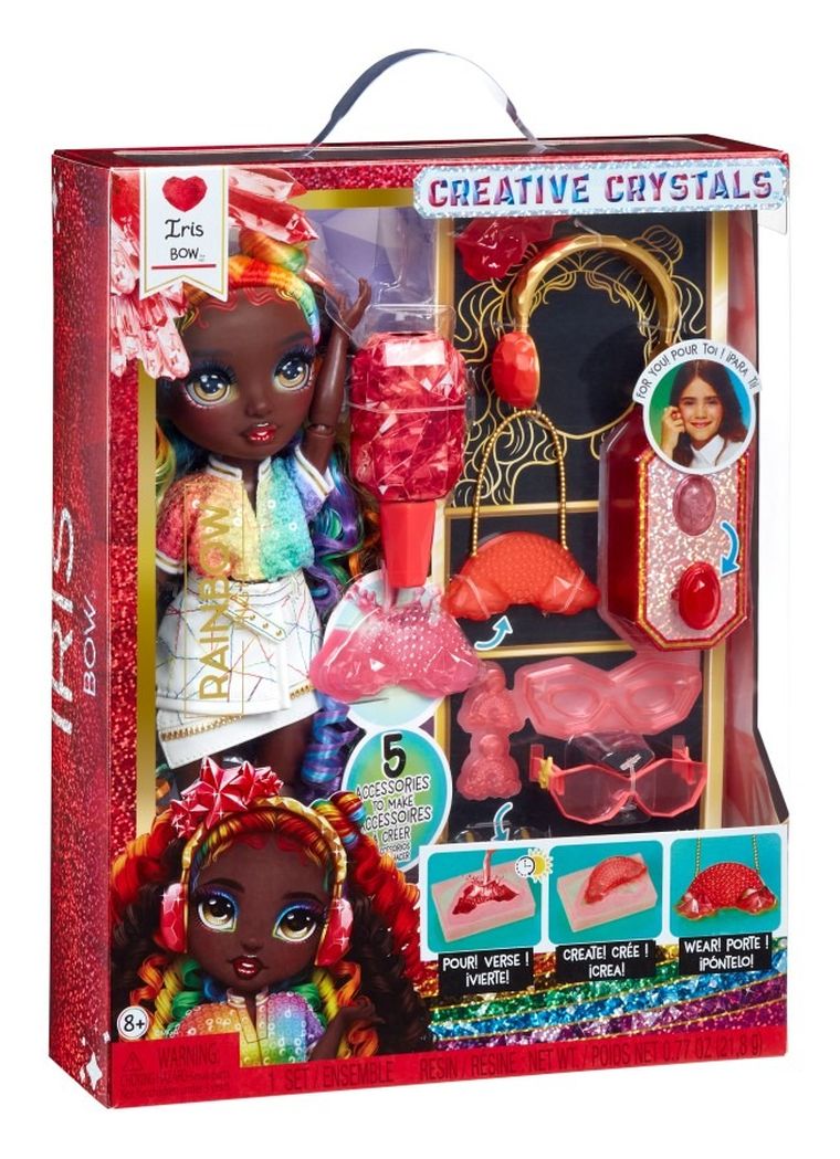 Rainbow High, Creative Crystals, Iris Bow, lalka modowa