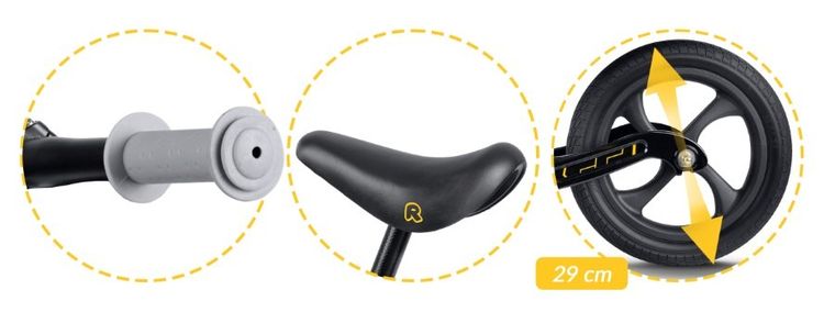 Ricokids, Funnu, rowerek biegowy dla dzieci, czarny