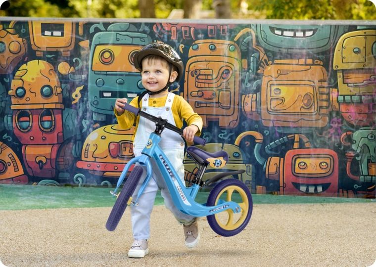 Ricokids, Funnu, rowerek biegowy dla dzieci, niebieski