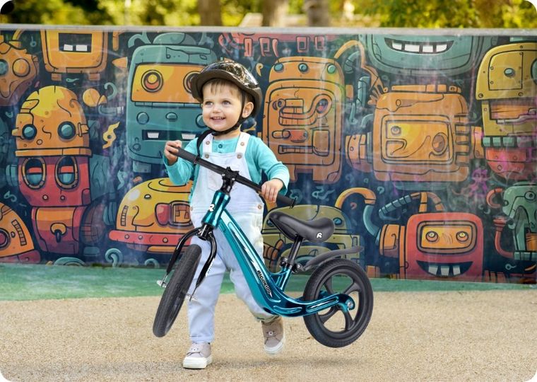 Ricokids, Funnu, rowerek biegowy dla dzieci, niebieski