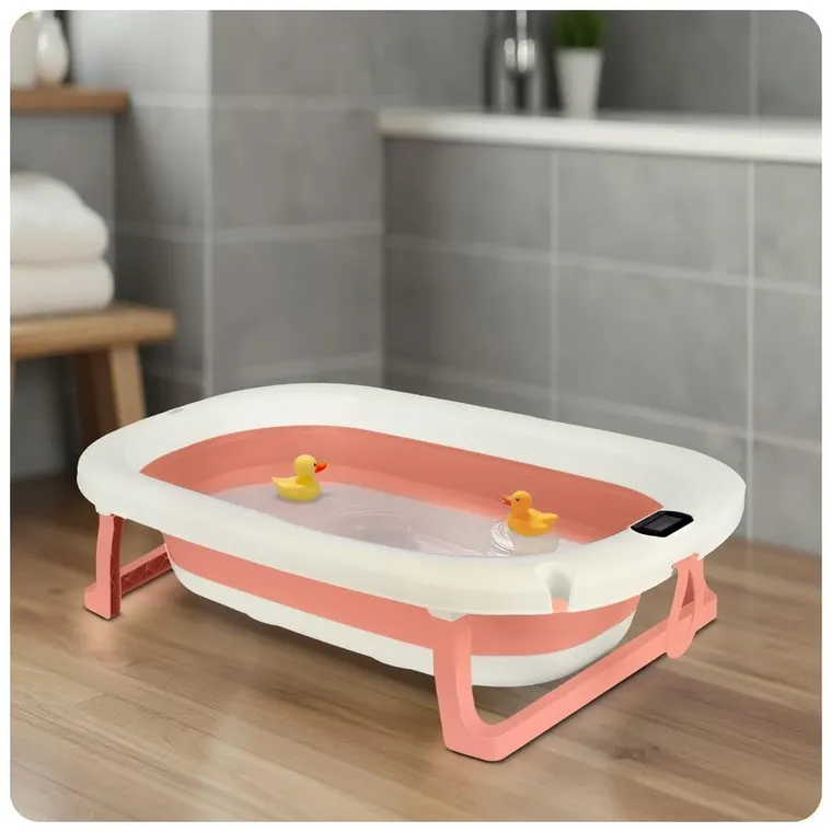 Ricokids, RK-287, wanienka składana z termometrem i wkładką, biało-różowa