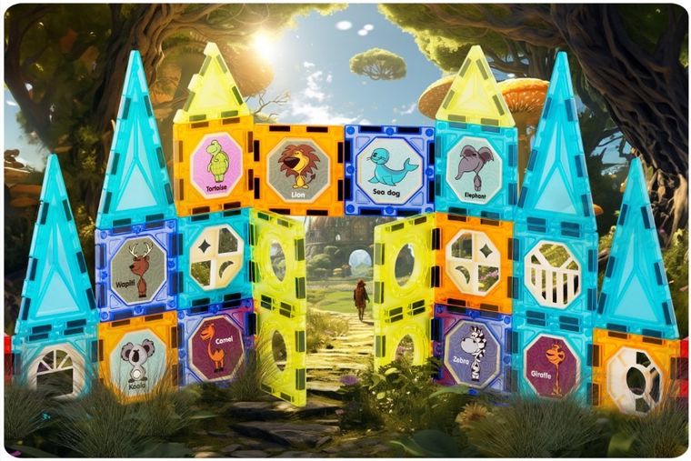 Ricokids, Wieża, klocki magnetyczne, 98 elementów
