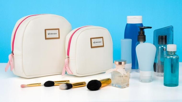 Rovicky, zestaw dwóch kosmetyczek damskich ze skóry ekologicznej