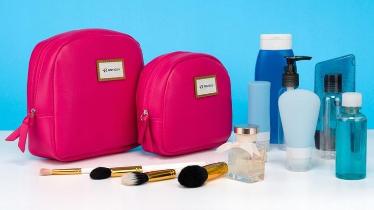 Rovicky, zestaw dwóch kosmetyczek damskich ze skóry ekologicznej