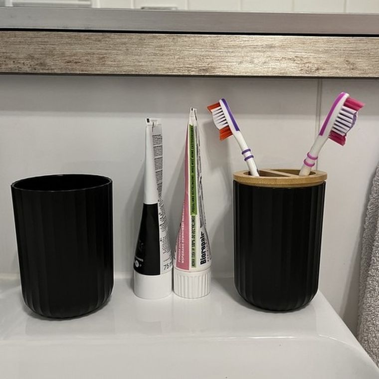 Ruhhy, zestaw akcesoriów łazienkowych, czarny