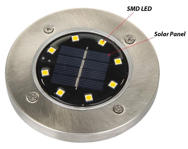 Saska Garden, lampa solarna, 8 led, 4 szt.