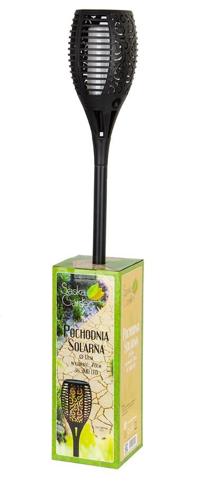 Saska Garden, lampa solarna, pochodnia, 36 LED, 12-12-78 cm
