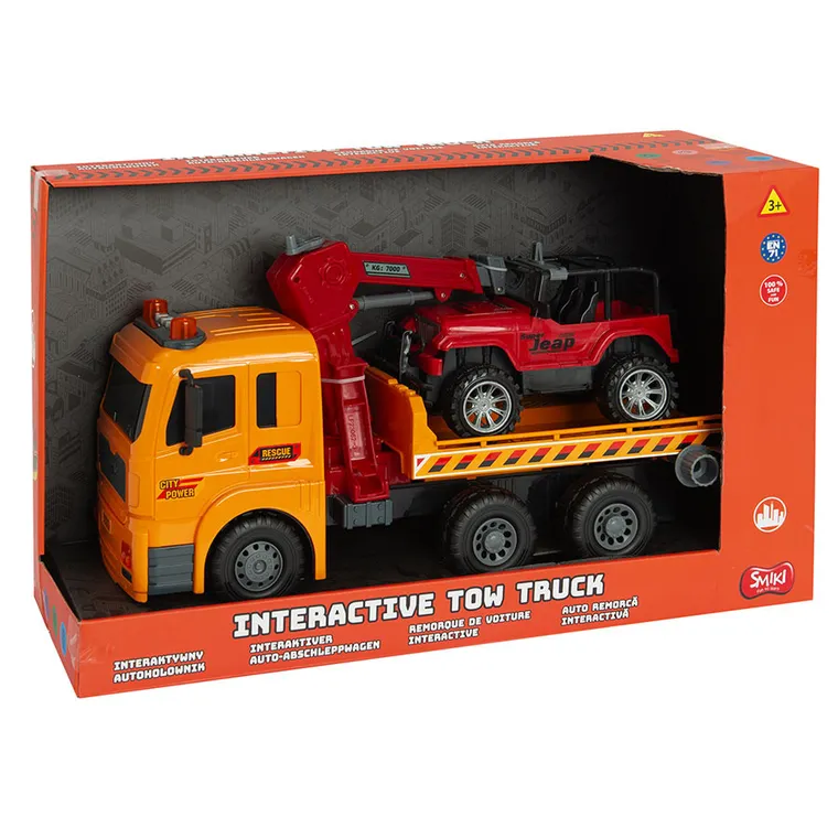 Smiki, Ciężarówka, laweta z podnośnikiem, pojazd, 48,5 cm