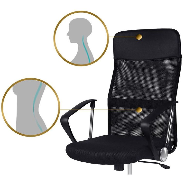 Sofotel, Tamar, fotel biurowy z mikrosiatki, czarny