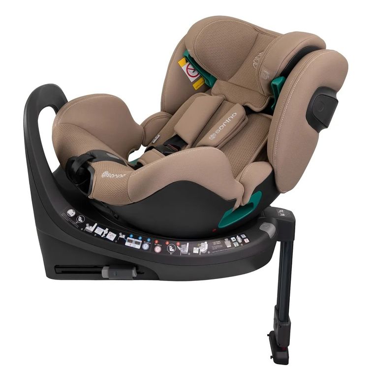 Sorino, Aurora, fotelik samochodowy z bazą, 360°, mocha, 40-150 cm