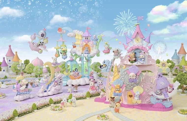 Sylvanian Families, 40th Anniversary, Wspaniała zabawa w Parku Rozrywki, zestaw z figurkami, 5841