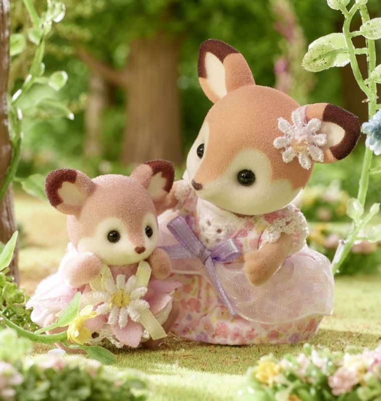 Sylvanian Families, Jelonki na kwiatowej huśtawce, zestaw z figurkami, 5801