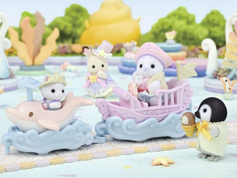 Sylvanian Families, Morskie pojazdy w parku rozrywki, zestaw z figurkami, 5820