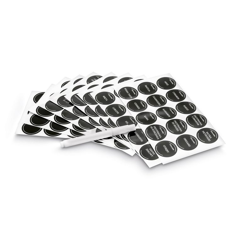 Tadar, Sabores, stojak na przyprawy, 24 pojemniki, 135 etykiet, lejek, szczotka, pisak