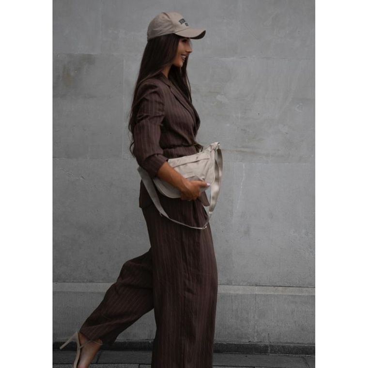 Torebka listonoszka, beżowa, Peterson