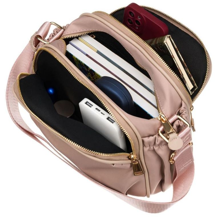 Torebka listonoszka, różowa, Peterson