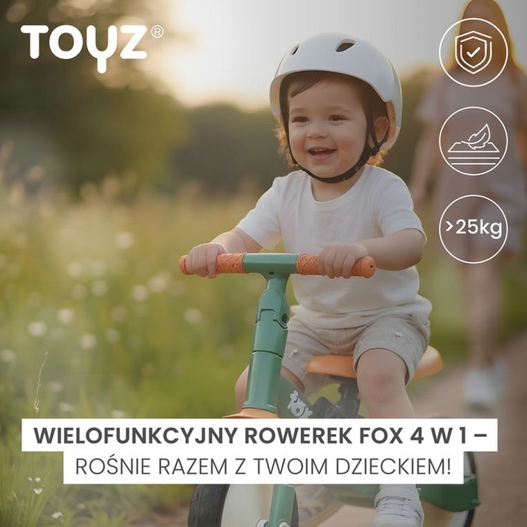 Toyz, Fox, rowerek trójkołowy, biegowy, grey