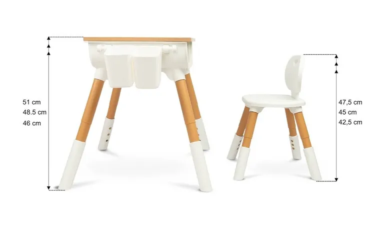 Toyz, Lara, stolik dziecięcy i krzesełko, wood