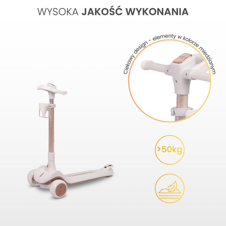 Toyz, Satura, hulajnoga 3-kołowa, white