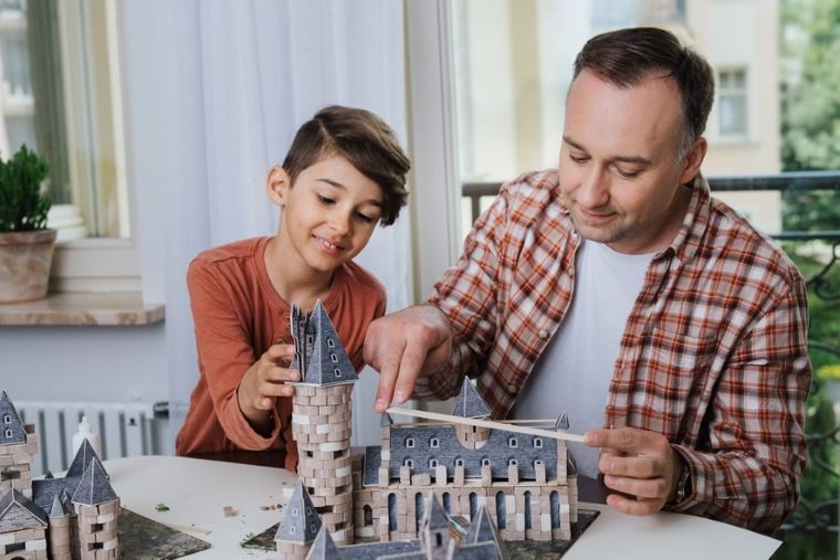 Trefl, Buduj z cegły, Harry Potter, Long Gallery, zestaw kreatywny z akcesoriami, 385 elementów